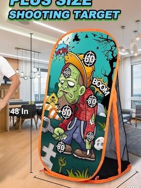 Quanquer Kids Zombie Shooting Practice Target Toy - Compatible with Nerf Gun
